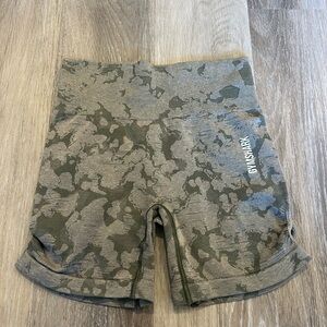 Gymshark Women's Olive Camo Bike Shorts